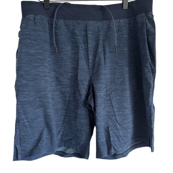 Lululemon THE Short Linerless 7" Mens 2 Piece Bundle XL Navy and Tan Gym Sporty - Picture 1 of 16